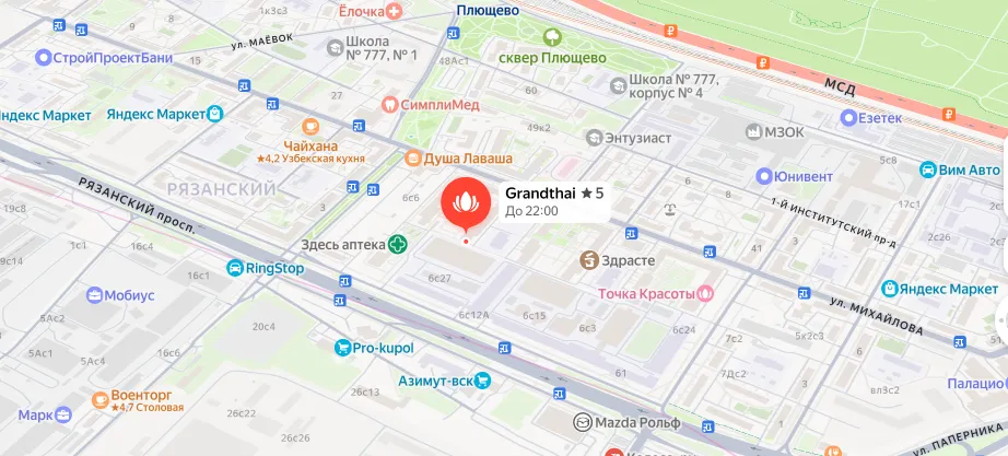 Филиал GRANDTHAI на карте